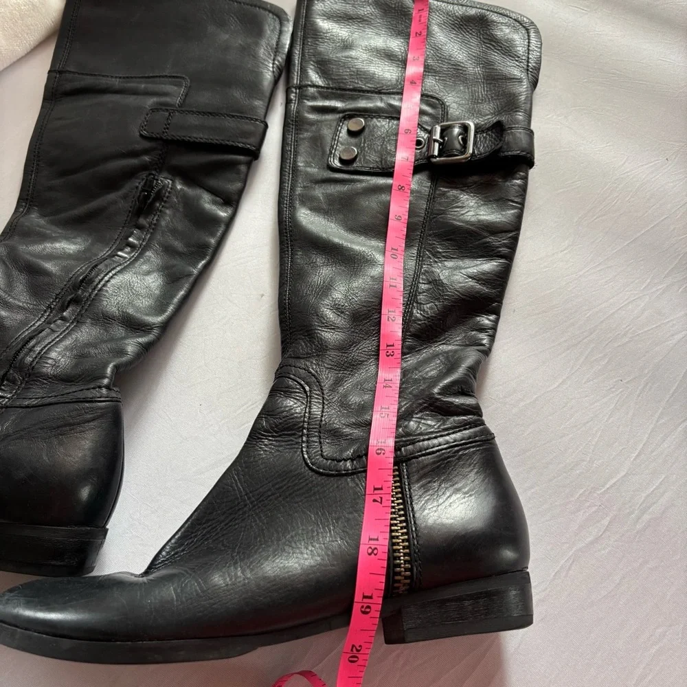 Apepazza Leather Knee High Boots Black Size 8